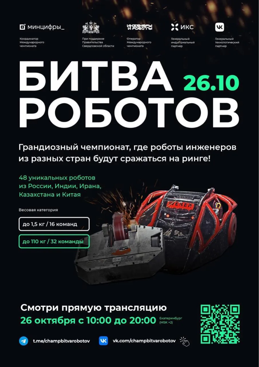 Второй этап Международного чемпионата по битве роботов! 